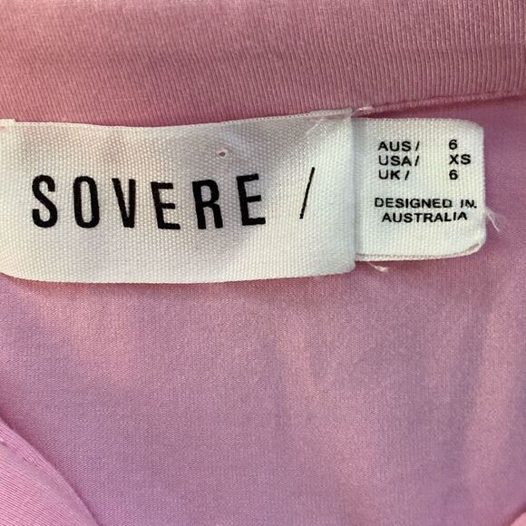 SOVERE NWOT The Entity Mini Dress in Musk Pink Oversized Bodice/ Bodycon Skirt S - Picture 7 of 11